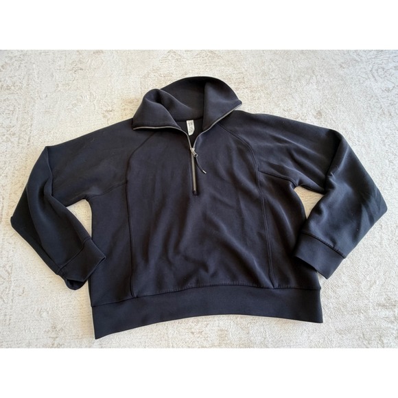 SPANX Tops - Spanx AirEssentials Half Zip Pullover Very Black XL Sweatshirt 50226R